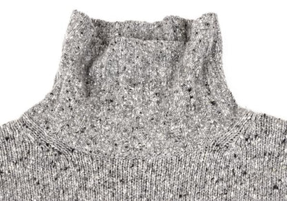 Papas+ Wool Blend Nep Turtleneck Sweater Gray Size M