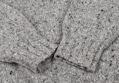 Papas+ Wool Blend Nep Turtleneck Sweater Gray Size M