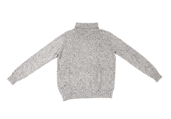 Papas+ Wool Blend Nep Turtleneck Sweater Gray Size M