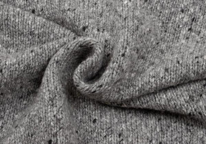 Papas+ Wool Blend Nep Turtleneck Sweater Gray Size M