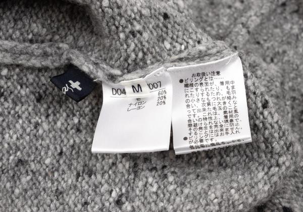 Papas+ Wool Blend Nep Turtleneck Sweater Gray Size M