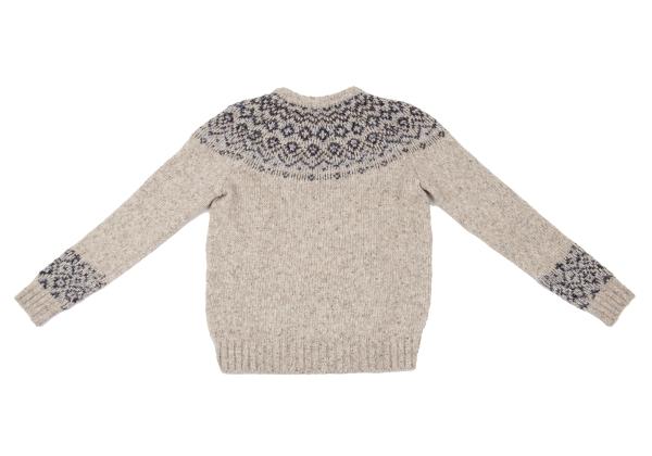 Papas Wool Blend Native Knit Sweater Beige Size S