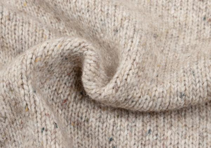 Papas Wool Blend Native Knit Sweater Beige Size S