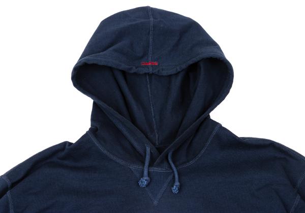 Papas Back Marlin Logo Print Cotton Hoodie Navy Size 48M
