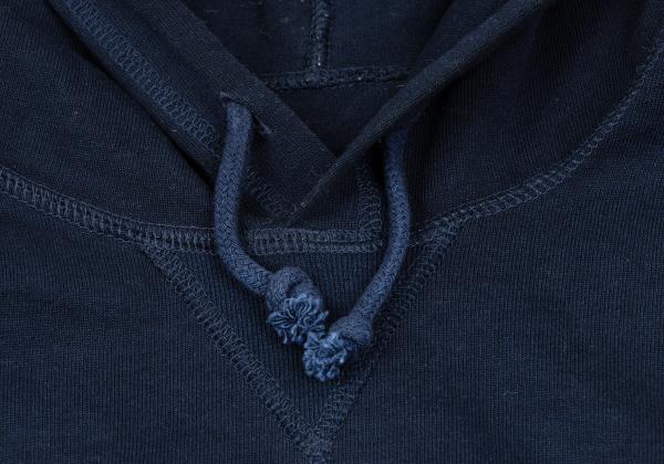 Papas Back Marlin Logo Print Cotton Hoodie Navy Size 48M