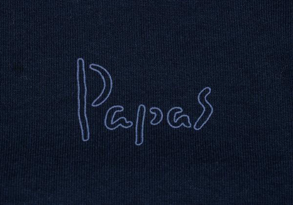 Papas Back Marlin Logo Print Cotton Hoodie Navy Size 48M