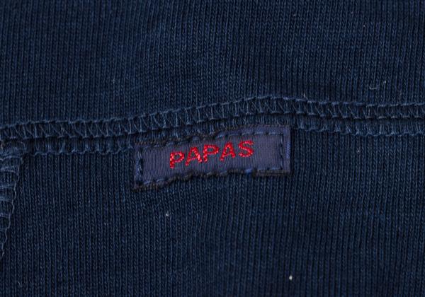 Papas Back Marlin Logo Print Cotton Hoodie Navy Size 48M