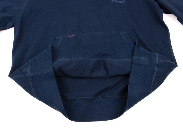 Papas Back Marlin Logo Print Cotton Hoodie Navy Size 48M