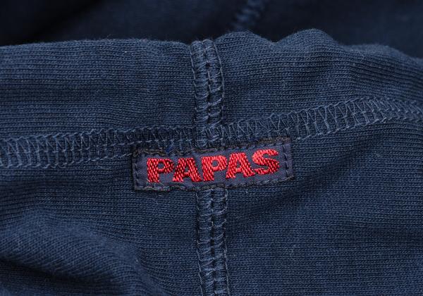 Papas Back Marlin Logo Print Cotton Hoodie Navy Size 48M
