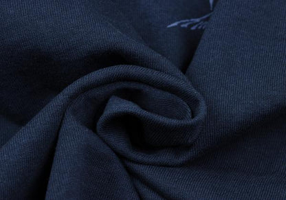 Papas Back Marlin Logo Print Cotton Hoodie Navy Size 48M