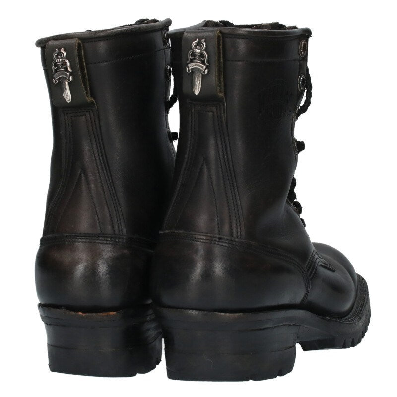Chrome Hearts Leather Blade Lace-up Boot Multi Size 7.5