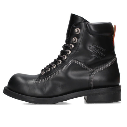 LOUISVUITTON LV Bubble Lace-up Leather Boot Black Size 8.5