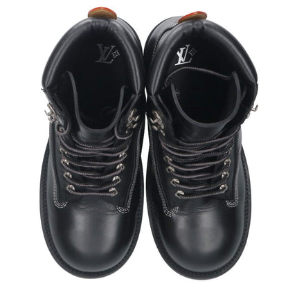 LOUISVUITTON LV Bubble Lace-up Leather Boot Black Size 8.5