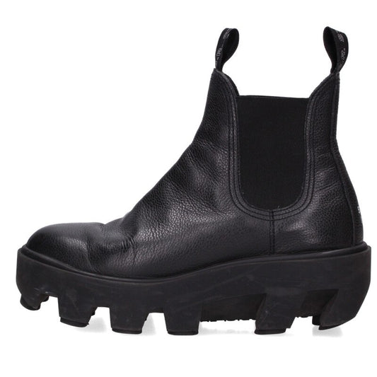S.R. STUDIO THERAPIST Side Gore Leather Boots Black Size 6.5