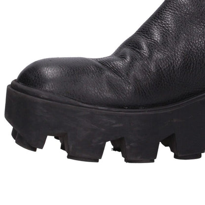 S.R. STUDIO THERAPIST Side Gore Leather Boots Black Size 6.5