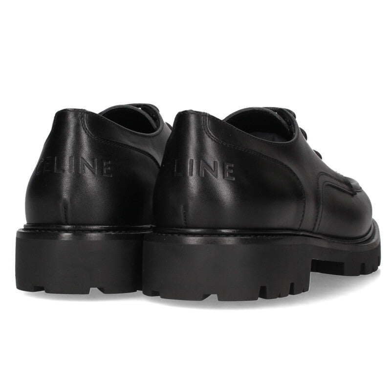 CELINE 25AW Margaret Derby 35 Leather Boots Black Size 8.5