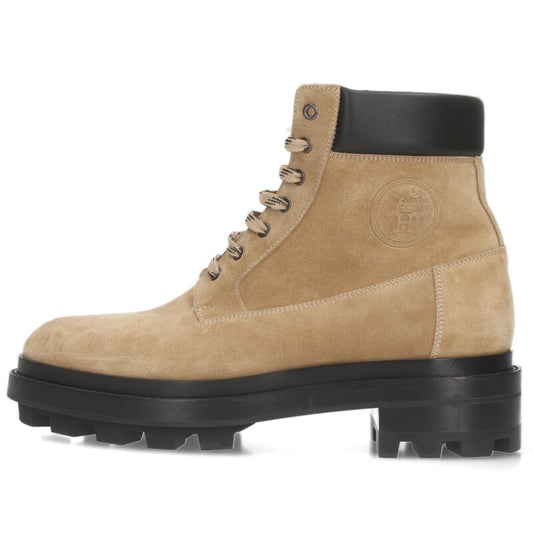 HERMES Shearling Boots Beige Size 12