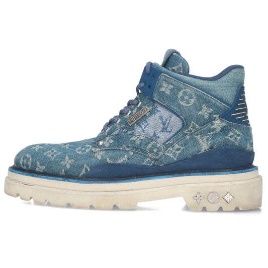 Louis Vuitton Denim Boots Blue Size 8.5