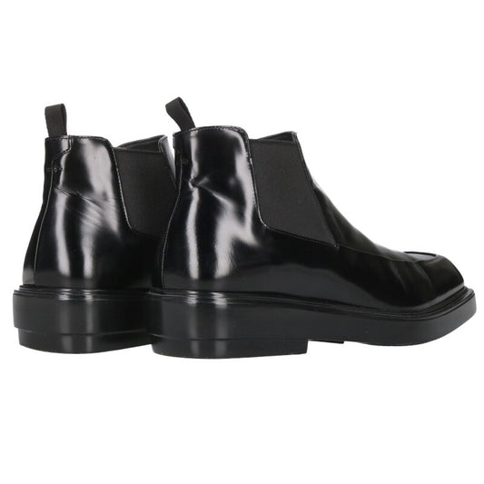 PRADA Brushed Leather Chelsea Boots Black Size 8.5