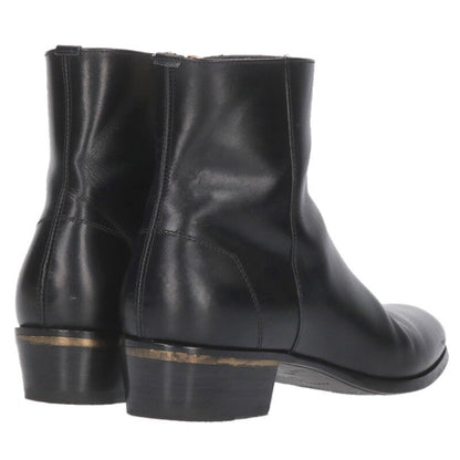 dunhill Side Zip Heel Boots Black/Gold Size 7