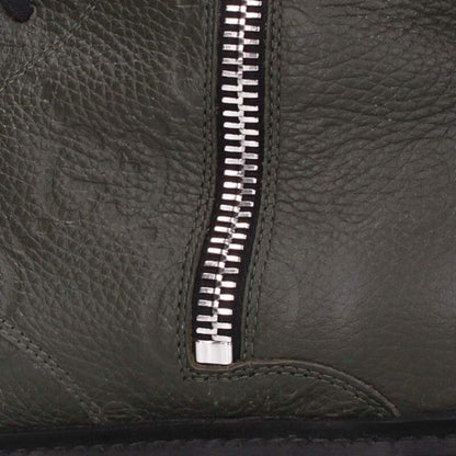 GUCCI GG Embossed Side Zip Leather Boots Size 9.5
