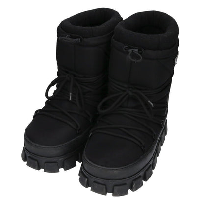 PRADA Triangle Logo Plate Nylon Ski Boots Black Size 9.5