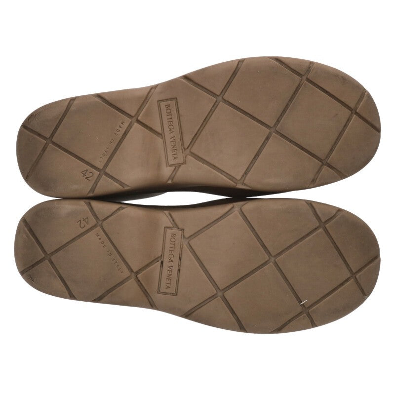 BOTTEGA VENETA Puddle Rubber Boots Brown Size 8.5