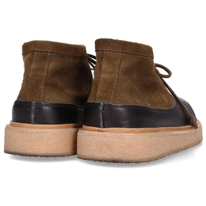 MARNI Suede Leather Ankle Boots Black/Brown Size 8.5