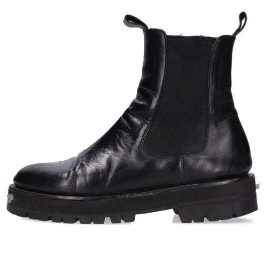 OUAT Bolt Studs Side Gore Leather Space Boots Black Size 6.5