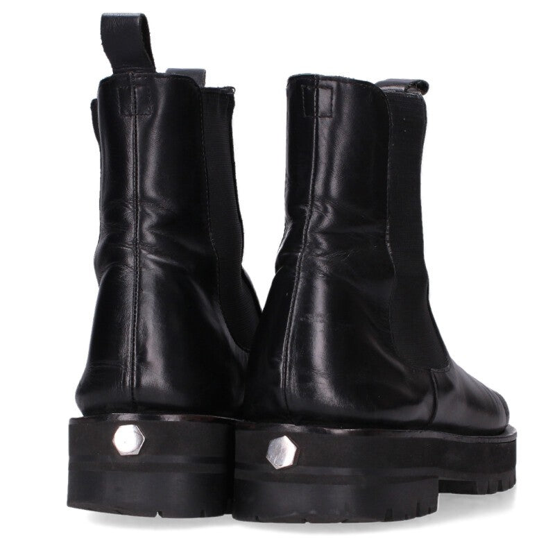 OUAT Bolt Studs Side Gore Leather Space Boots Black Size 6.5