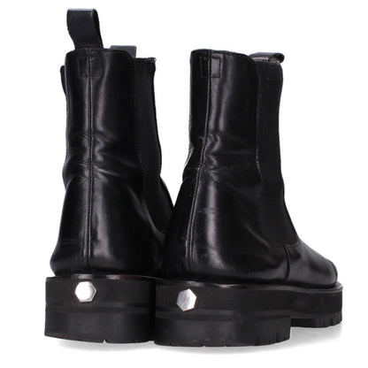 OUAT Bolt Studs Side Gore Leather Space Boots Black Size 6.5