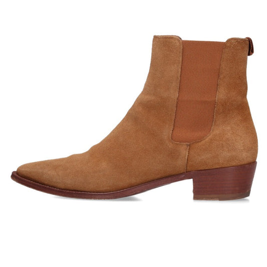 CELINE Side Gore Suede Boots Brown Size 8.5