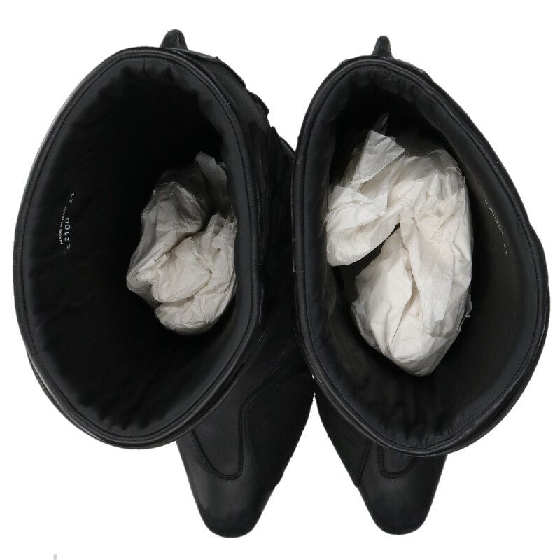 BALENCIAGA Biker Boots Black Size 7.5