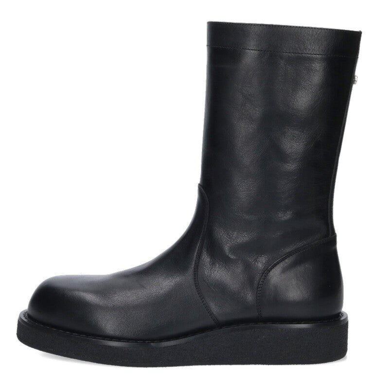ANN DEMEULEMEESTER Black Round Toe Zip Boots Size 10.5