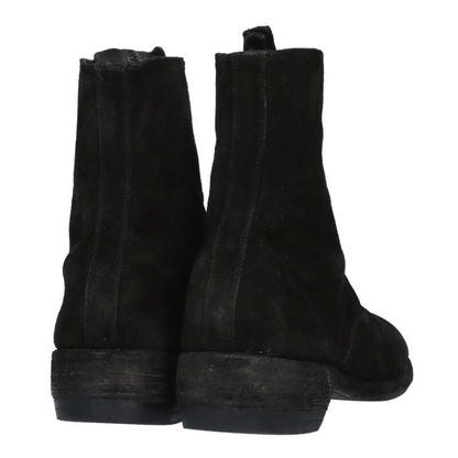 GUIDI Black Suede Center Zip Boots Size 7.5