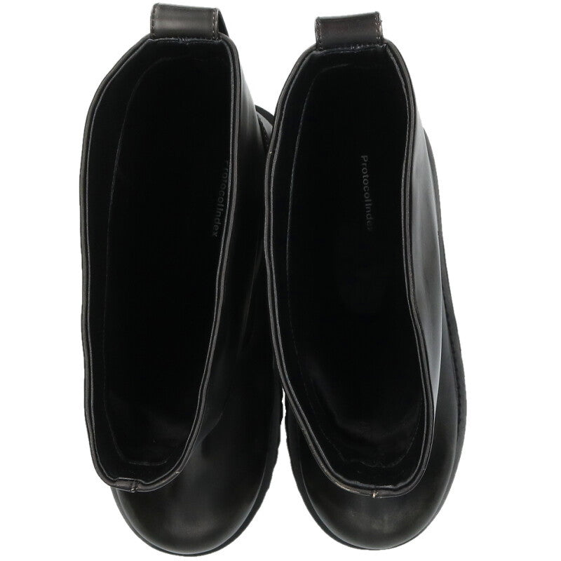 Protocol Index DISTRESSED SHAFT BOOTS Black Size 8.5