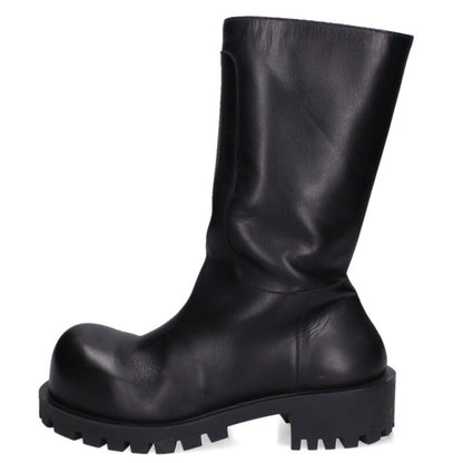 BALENCIAGA Hummer Leather Boots Black Size 8.5