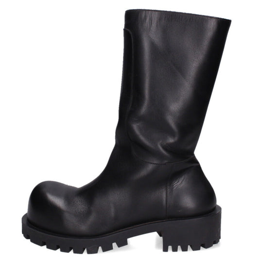 BALENCIAGA Hummer Leather Boots Black Size 8.5