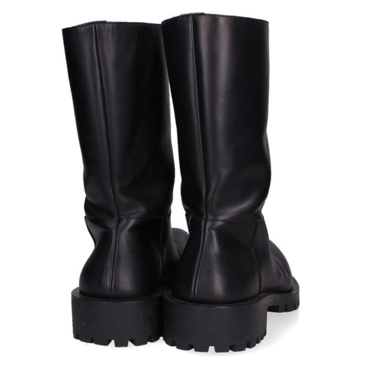 BALENCIAGA Hummer Leather Boots Black Size 8.5