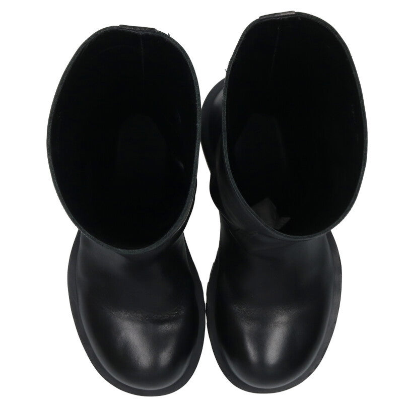 BALENCIAGA Hummer Leather Boots Black Size 8.5