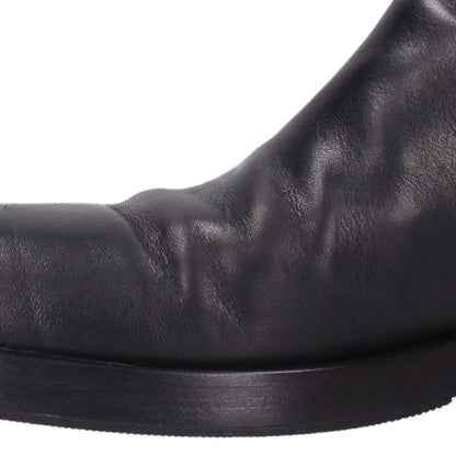 OFF-WHITE Black Leather Boots Size 8.5