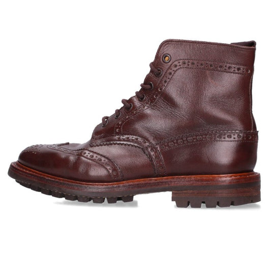 Trickers M2569 Brown Wingtip Country Boots Size 8.5