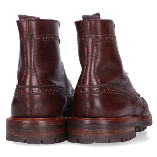 Trickers M2569 Brown Wingtip Country Boots Size 8.5