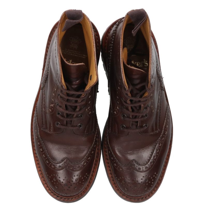 Trickers M2569 Brown Wingtip Country Boots Size 8.5