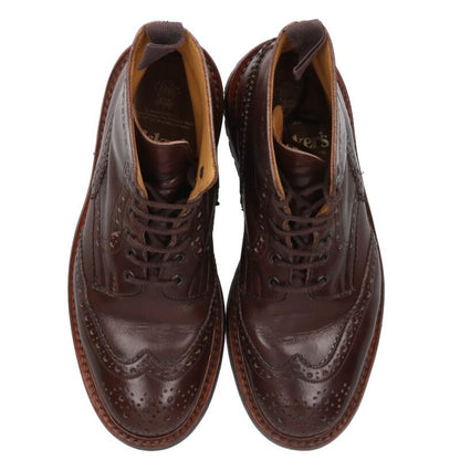Trickers M2569 Brown Wingtip Country Boots Size 8.5