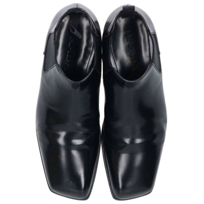 PRADA 2TA077 Black Square Toe Chelsea Boots Size 5