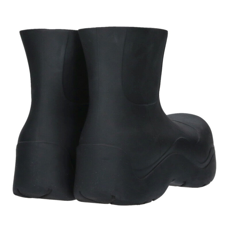 Bottega Veneta Paddle Rubber Rain Boots Black Size 7.5