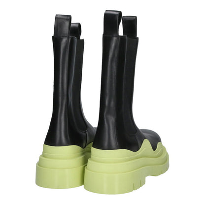 Bottega Veneta Tire Chelsea Boots Blk/L Green Size 11.5