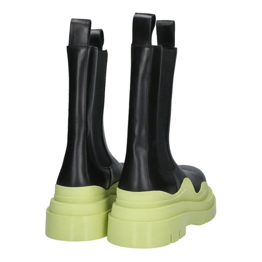 Bottega Veneta Tire Chelsea Boots Blk/L Green Size 11.5