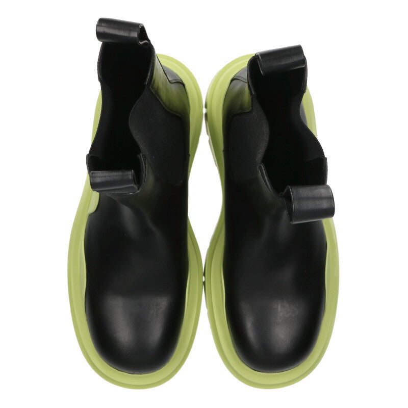Bottega Veneta Tire Chelsea Boots Blk/L Green Size 11.5